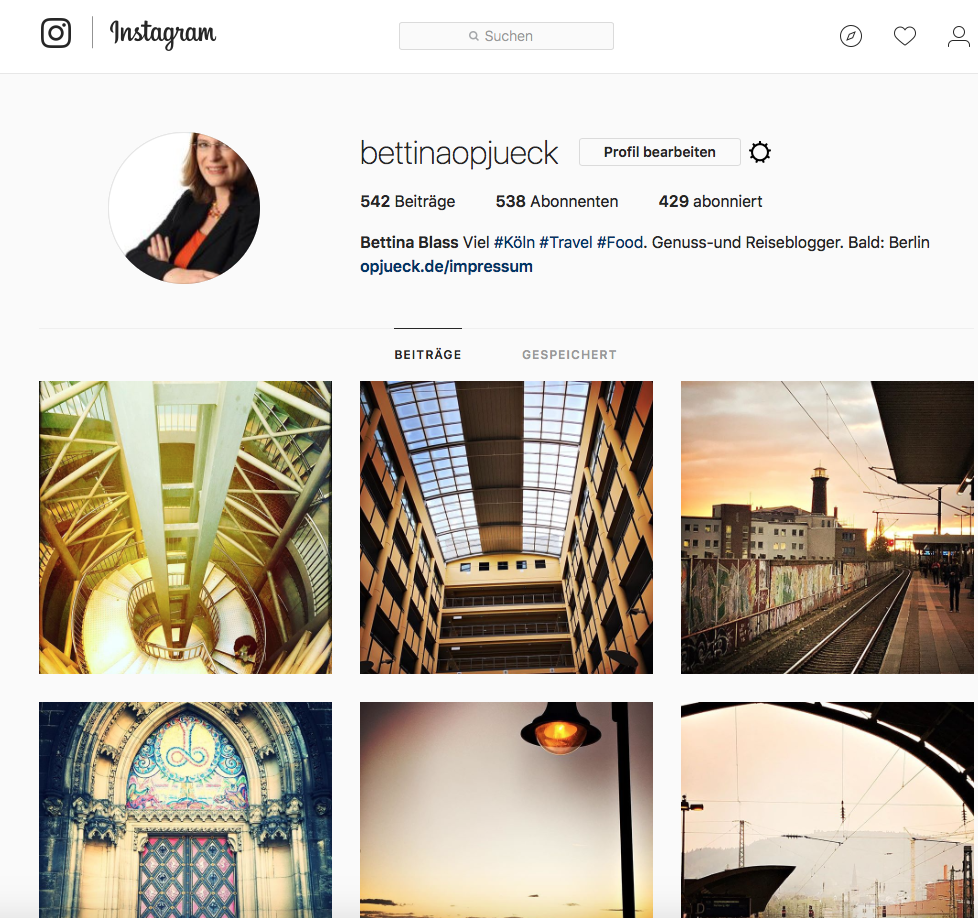 Mein Instagram-Account: bettinaopjueck